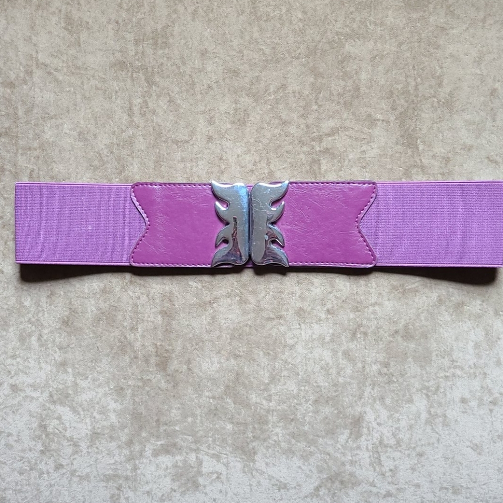 Elastic Belt with Metal 'Wing' Closure